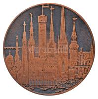 Észtország 1970. "Tallinn anno 1154" Br emlékplakett eredeti tokban (78mm) T:2- Estonia 1970. "Tallinn anno 1154" Br commemorative plaque in original case (78mm) C:VF