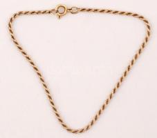 Arany (14K) karkötő, jelzett, h:19 cm, nettó:1,2 g