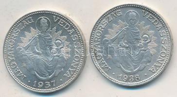 1937-1938. 2P Ag "Madonna" (2x) T:2
Adamo P7
