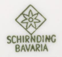 Schirnding Bavaria II. Lajos emlék tányér a bajor himnusz szövegével, matricás, jelzett, hibátlan, d...