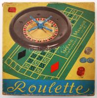 Játék roulette eredeti dobozában, zsetonokkal, használati útmutatóval