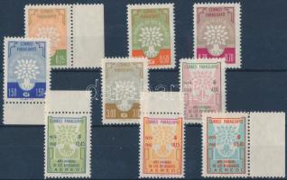 Menekültek világéve sor (közte ívszéli bélyegek) Year of Refugees set (with margin)
