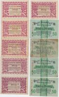 Német Birodalom / Németország / Weimari Köztársaság / Frankfurt 1917. 50pf (4x) + 1919. 25pf (6x) T:vegyes German Empire / Germany / Weimar Republic / Frankfurt 1917. 50 Pfennig (4x) + 1919. 25 Pfennig (6x) C:mixed