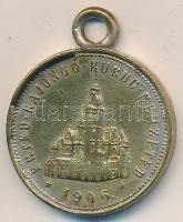 1906. "II. Rákóczi Ferenc - Dicső hamvaidat itthon üdvözli / érted rajongó kuruc nemzeted"...