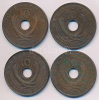 Kelet-Afrika 1928-1952. 10c Br (4xklf) T:2- East Africa 1928-1952. 10 Cents Br (4xdiff) C:VF