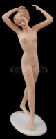 Wallendorf sétáló akt, kézzel festett, jelzett, hibátlan, m:22,5 cm/ Wallendorf nude, perfect condition, hand painted