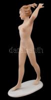 Wallendorf sétáló akt, kézzel festett, jelzett, hibátlan, m:22,5 cm/ Wallendorf nude, perfect condit...