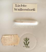 Wallendorf akt kis gidával, kézzel festett, jelzett, hibátlan, m:18 cm, h:15 cm/ Wallendorf dancer, ...