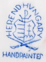 Herendi akt tükörrel (tervező:Szilágyi Nagy István), kézzel festett, jelzett, hibátlan, m:23,5 cm