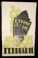 Jelzés nélkül: Szent Imre bál február 11, plakátterv, vegyes technika, papír, 107×67 cm