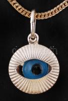 Ezüst(Ag) nyaklánc szemet ábrázoló medállal, jelzett, 4,3 g