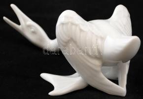 Herendi liba, jelzett, apró mázhibával, h:13 cm, m: 6 cm