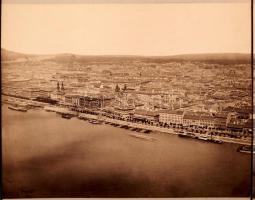 1879 Panorámafotó a régi Budapestről a budai oldalról fényképezve, érdekessége, hogy még nem látható...