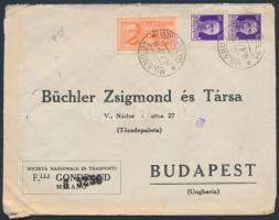 Censured express cover to Hungary, Cenzúrás expressz levél Budapestre