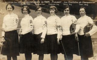 Jeux Olympiques de 1924, Fleuret, Les Finalistes du Championnat / 1924 Olympic Games, fencers (Rb)