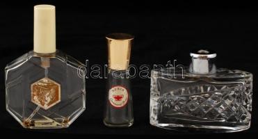 3 db parfümös üveg, m: 8, 9, 12 cm
