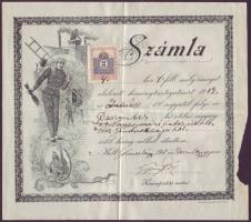 1912 Keményseprő számla/Schornsteinfeger Rechnung