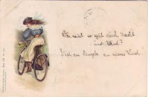 1899 Radfahrer Litho