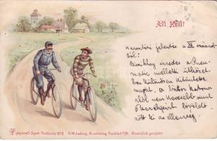 1898 Radfahrer Litho