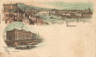 Budapest, Grand Hotel Hungaria, Corso, litho (fl)