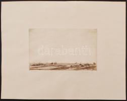 Rudnay Gyula: Tanya. Rézkarc, papír, jelzett, 11×19 cm