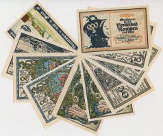 Németország / Weimari Köztársaság 1921. 10db vegyes szükségpénz T:I-II Germany / Weimar Republic 1921. 10pcs of mixed emergency banknotes C:UNC-XF