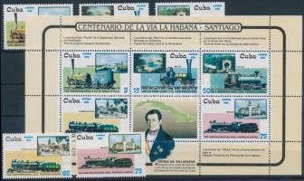 Vasút sor + blokk Railway set + block