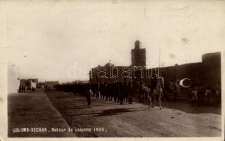 1933 Béchar, Colomb-Bechar; Retour de colonne / artillery (EK)