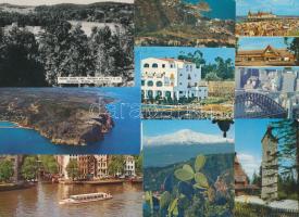 Egy doboznyi MODERN külföldi városképes lap, vegyes minőség; több amerikai, svájci, német, csehszlovák, olasz / A box of modern foreign town-view postcards, mixed quality; more American, Swiss, German, Czechoslovakian, Italian