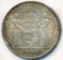 1939. 5P Ag "Horthy balra" T:2 patina
Adamo P8.2