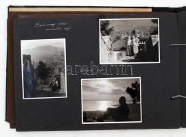 1960 Badacsonyi tájképek, életképek albumba ragasztva, 81 db fotó, 9x12 cm-es méretben