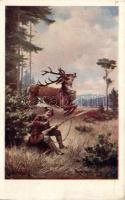 Hunter, deer, 314/4. s: Ringeilen (EK)