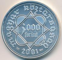 2001. 3000Ft Ag "Ezeréves a magyar pénzverés" dísztokban tanísítvánnyal T:BU