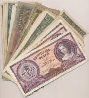 30db-os vegyes pengő, adópengő bankjegy tétel T:vegyes