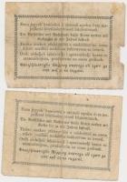 1849. 30kr "Kossuth bankó" (2x) T:III,III- szakadás