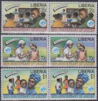 1996 50 éves az UNICEF sor párokban Mi 1793-1795