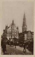 Copenhagen, Kobenhavn; Amagertorv med Nicolaj Taarn / tower, automobiles