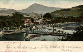 Alsókubin, Vág-híd; kiadja Sochán P. / bridge (fa)