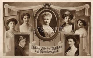 Auf dem Felde der Wohlfahrt und Barmherzigkeit / In the field of welfare and charity; Augusta Victoria of Schleswig-Holstein and princesses