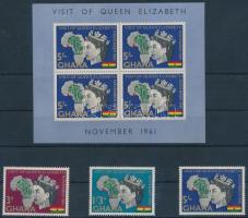 Queen Elizabeth II's visit set + block, II. Erzsébet királynő látogatása sor + blokk