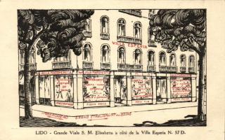 Venice, Venezia; Lido, Grande Viale S. M. Elisabetta a cote de la Villa Esperia N. 57 D. Alla Margherita / boutique