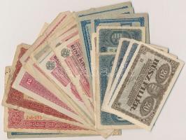 30db-os vegyes fillér és korona bankjegy tétel T:vegyes