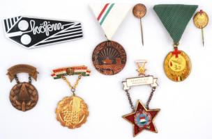 ~1970. 7db szocialista jelvény, kitüntetés és plakett, benne "Székesfehérvári Könnyűfémű Henger...