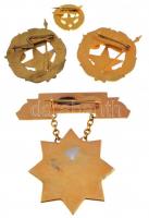 ~1960-1970. "Élelmiszeripar Kiváló Dolgozója" zománcozott fém kitüntetés + "Élelmisze...