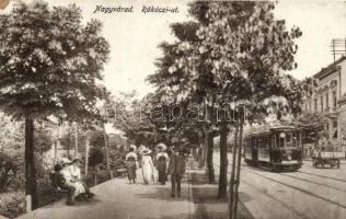 Nagyvárad, Rákóczi út, villamos / street, tram (Rb)