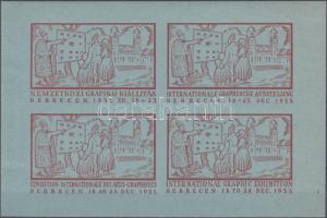 1935 Nemzetközi Grafikai Kiállítás, Debrecen levélzáró kisív