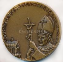 Tóth Sándor (1933-) 1991. II. János Pál pápa Magyarországon Br emlékérem tokban (65mm) T:1