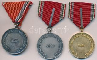 1958. "X, XV, XX Éves Önkéntes Tűzoltói Szolgálatért / Belügyminisztérium Országos Tűzrendészet...