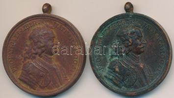 1938. "Felvidéki Emlékérem - II. Rákóczi Ferenc" Br emlékémek mellszalag nélkül (2x) T:2- ph.  Hungary 1938. "Commemorative Medal for the Liberation of Upper Hungary" (2x) bronze medals without ribbon C:VF edge error