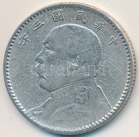 Kína 1914. 20c Ag "Yüan Shihkai" T:3,2- China 1914. 20 Cents Ag "Yüan Shihkai" C:F,VF